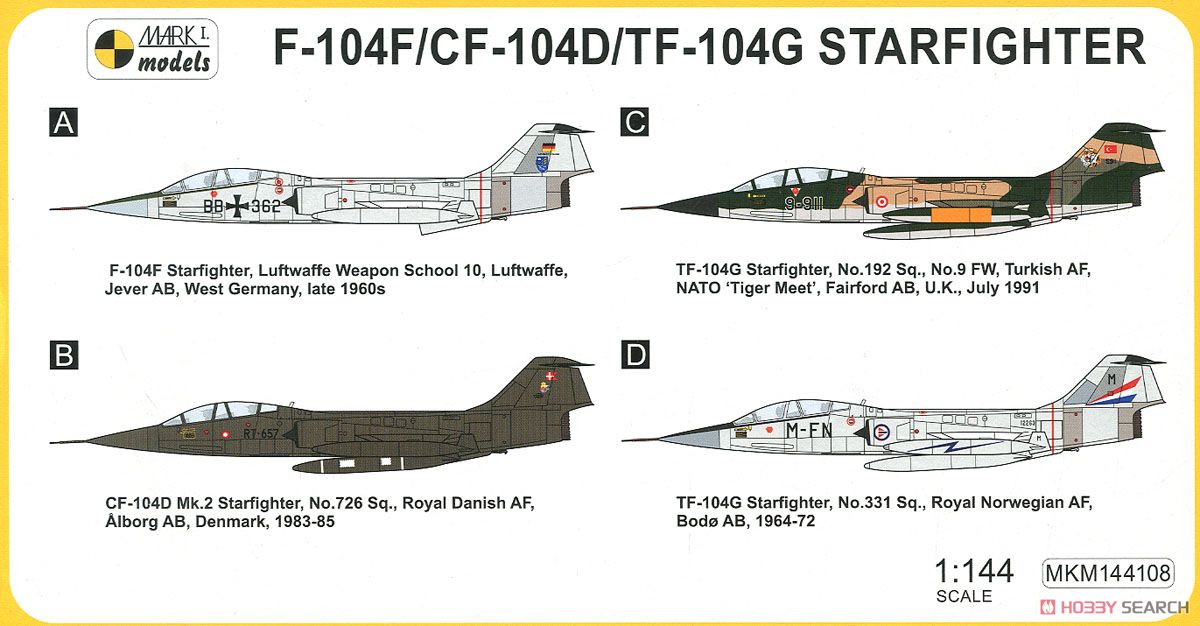 F-104F/CF-104D/TF-104G 「マッハ2トレーナー」 (プラモデル) 塗装1