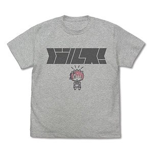 Re: Life in a Different World from Zero Ram`s (Barusu! ) T-Shirt MIX GRAY L (Anime Toy)