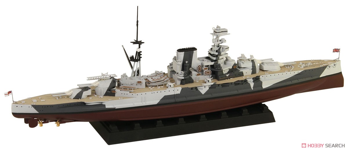 WWII 英国海軍 戦艦 バーラム 1941 旗・艦名プレートエッチングパーツ付き (プラモデル) 商品画像2