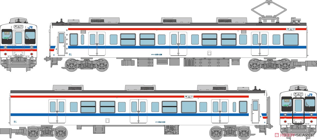 The Railway Collection J.R. Series 105 Improved Car 30N Renewed Car Ube/Onoda Line (U10 Formation) (2-Car Set) (Model Train) Other picture1