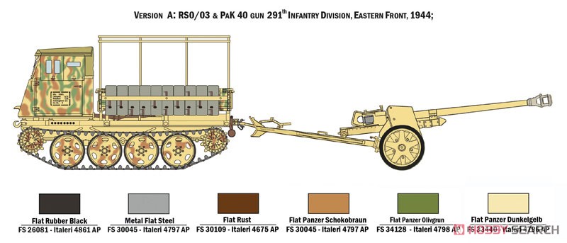 RSO/03 7.5cm対戦車砲(Pak40)付き (プラモデル) 塗装1