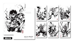 My Hero Academia Washi Post Card Set Ink Wash Painting (Anime Toy)