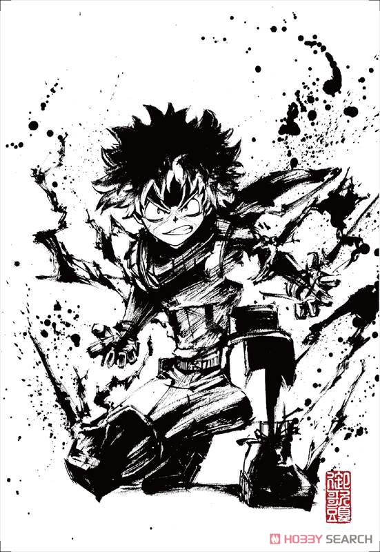 My Hero Academia Washi Post Card Set Ink Wash Painting (Anime Toy) Item picture1