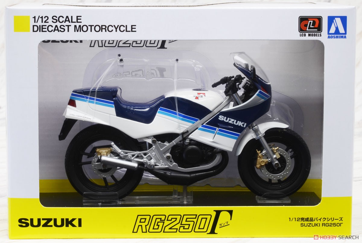 SUZUKI RG250Γ ブルー×ホワイト (ミニカー) パッケージ1