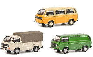 Set `40 Years VW T3` VW T3 Bus, Pick-up and Box Van, (Set of 3) (Diecast Car)