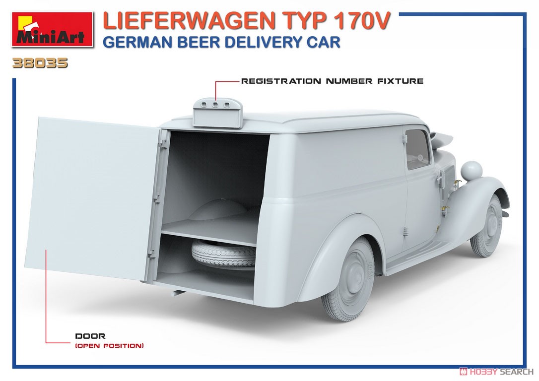 ドイツビール配達業務用車 (LIEFERWAGEN タイプ170V) (プラモデル) その他の画像10