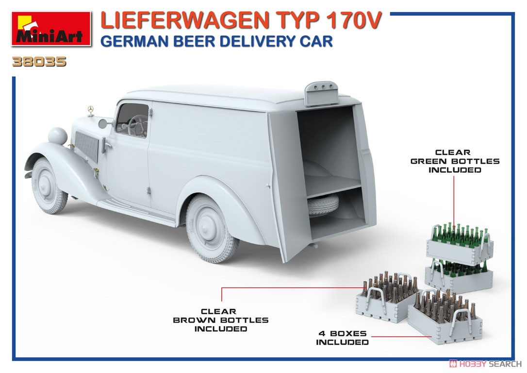 ドイツビール配達業務用車 (LIEFERWAGEN タイプ170V) (プラモデル) その他の画像11