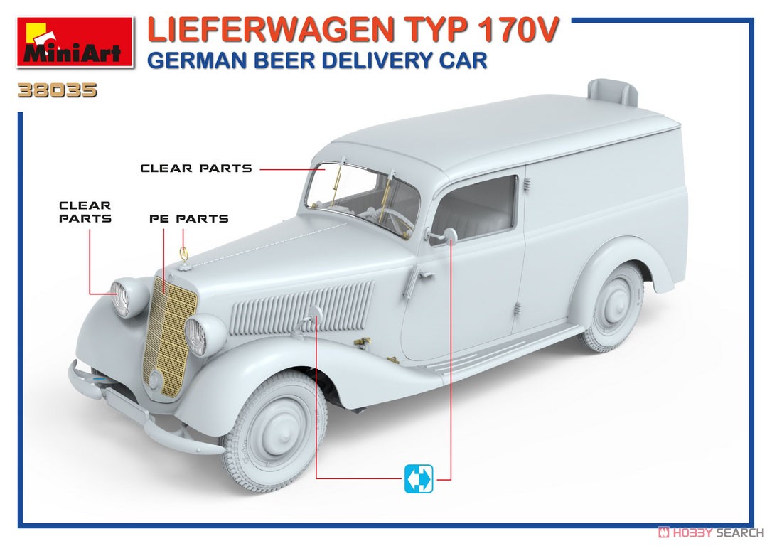 ドイツビール配達業務用車 (LIEFERWAGEN タイプ170V) (プラモデル) その他の画像7