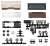 Nissha Type Biaxial Railcar (Trailer) (Unassembled Kit) (Model Train) Contents1