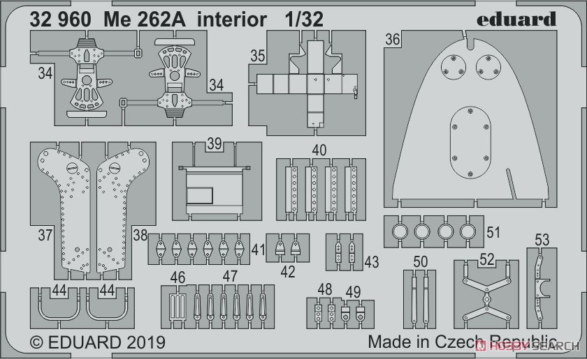 Me262A 内装エッチングパーツ (レベル用) (プラモデル) その他の画像1