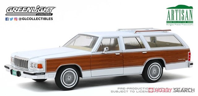 Artisan Collection - 1989 Mercury Grand Marquis Colony Park - White with Wood Grain Paneling (ミニカー) 商品画像1