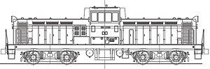 1/80(HO) J.N.R. Diesel Locomotive Type DD13 Single Headlight Style 3rd Edition (#41-50) Kit (Unassembled Kit) (Model Train)