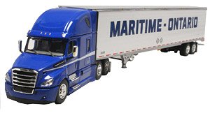 Freightliner New Cascadia High Roof Sleeper w/53 Feet Utility Reefer Trailer Maritime-Ontario (Diecast Car)