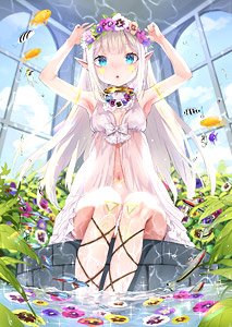 ねこめたる B2タペストリー 水辺のエルフちゃん (キャラクターグッズ)