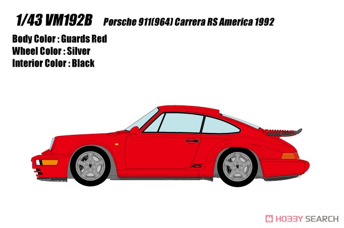 Porsche 911(964) Carrera RS America 1992 Guards Red (Diecast Car) Other picture1