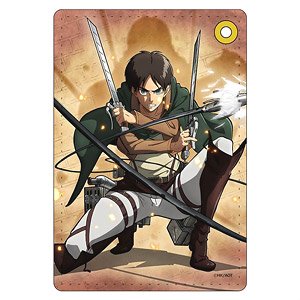 Attack on Titan Synthetic Leather Pass Case A [Eren] (Anime Toy)