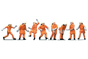151036 (HO) Firemen, Orange Uniform (鉄道模型)