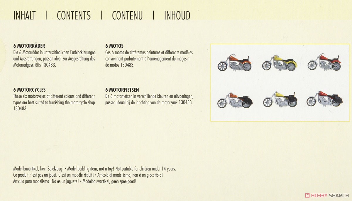 180603 (HO) 6 Motorcycles (鉄道模型) その他の画像2