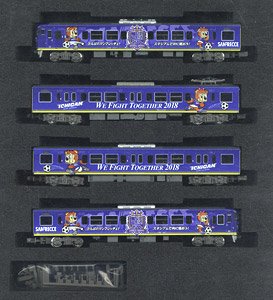 JR 115系2000番台 (サンフレッチェ応援ラッピングトレイン2018) 4輛編成セット (動力付き) (4両セット) (塗装済み完成品) (鉄道模型)