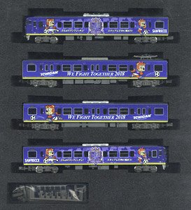 J.R. Series 115-2000 (Sanfrecce Cheer Wrapping Train 2018) Four Car Formation Set (w/Motor) (4-Car Set) (Pre-colored Completed) (Model Train)