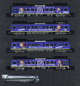 JR 115系2000番台 (サンフレッチェ応援ラッピングトレイン2018) 4輛編成セット (動力無し) (4両セット) (塗装済み完成品) (鉄道模型)