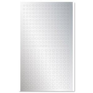 Round Metallic Sticker M (3.0-4.6mm) Silver (1 Sheet) (Material)
