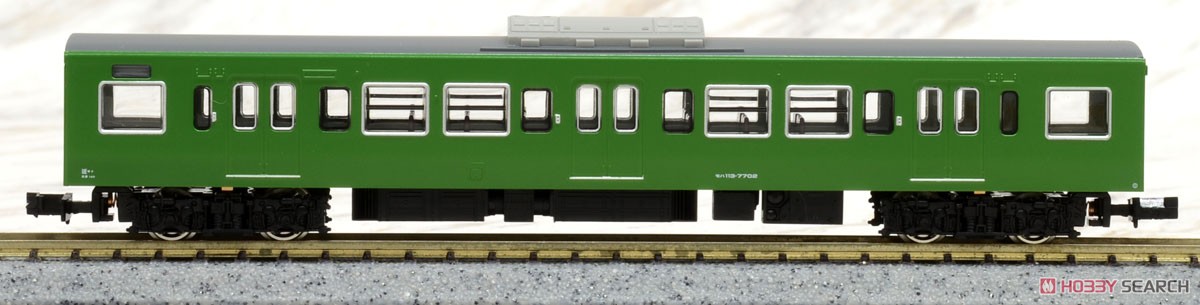 J.R. Series 113-7700 (40N Improved Car/Kyoto Area Color/Rollsign Lighting) Standard Four Car Formation Set (w/Motor) (Basic 4-Car Set) (Pre-colored Completed) (Model Train) Item picture6