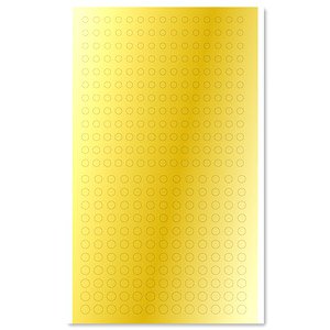 Round Metallic Sticker M (3.0-4.6mm) Gold (1 Sheet) (Material)