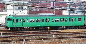 J.R. Series 113-7700 (30N Improved Car/Kyoto Area Color/Rollsign Lighting) Additional Four Car Formation Set (without Motor) (Add-On 4-Car Set) (Pre-colored Completed) (Model Train)