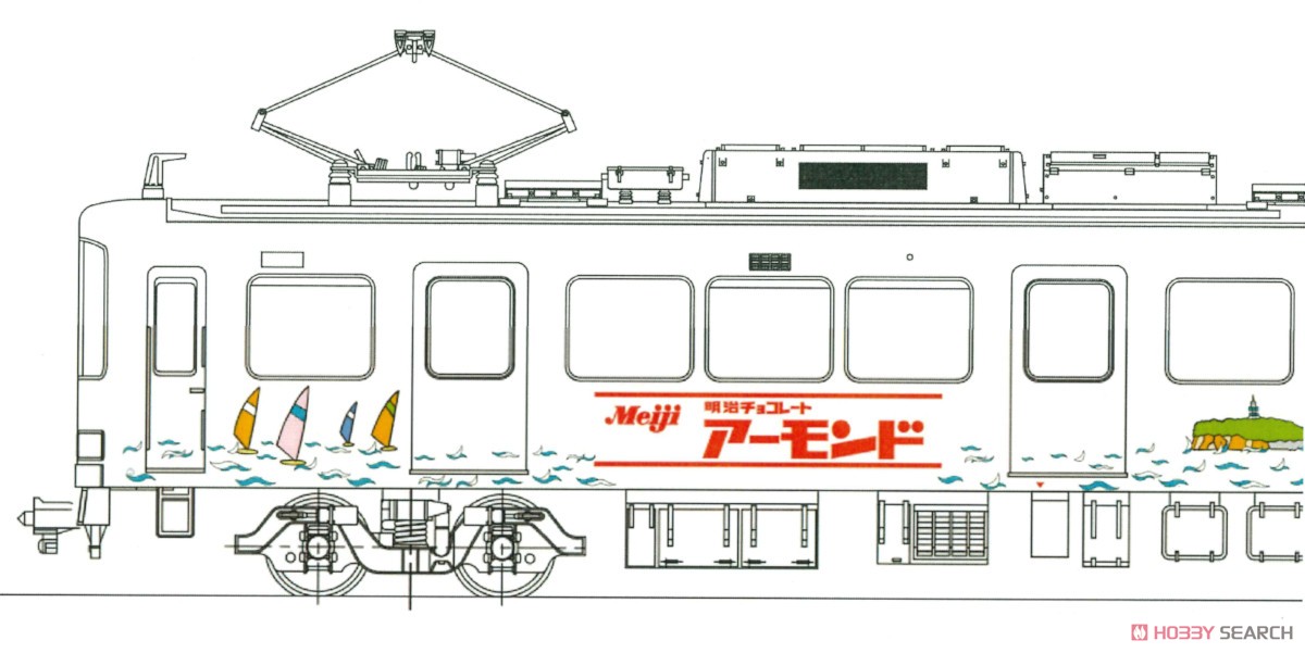 16番(HO) 江ノ島電鉄 1200形 明治製菓号 完成品 (塗装済み完成品) (鉄道模型) その他の画像1