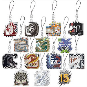 Monster Hunter 15th Main Monster Icon Stained Mascot Collection (Set of 14) (Anime Toy)