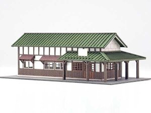 1/150ペーパーモデルキット 駅舎シリーズ09：地方駅舎/信濃川田駅タイプ 改訂新版 (組み立てキット) (鉄道模型)