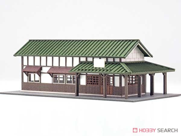 1/150 Scale Paper Model Kit Station Series 09 : Regional Station Building/Shinanokawada Station, New Version (Unassembled Kit) (Model Train) Item picture1