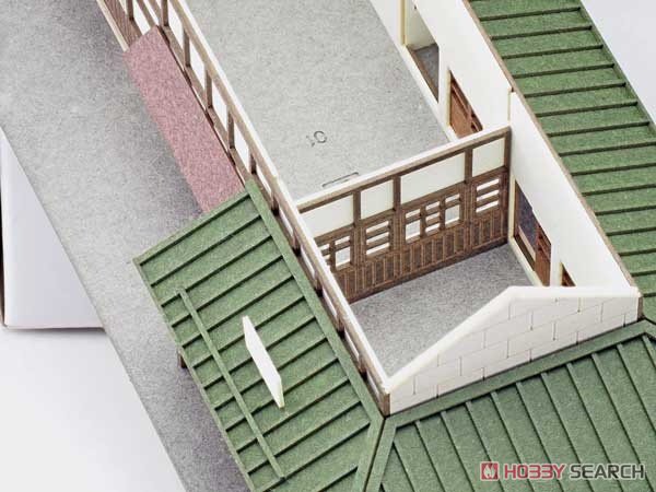 1/150 Scale Paper Model Kit Station Series 09 : Regional Station Building/Shinanokawada Station, New Version (Unassembled Kit) (Model Train) Item picture8