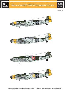 Messerschmitt Bf-109G-10 in Hungarian Service WW II (Decal)