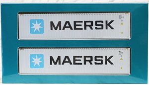 1/80(HO) 40ft High Cube MAERSK Container (2 Pieces) (Model Train)