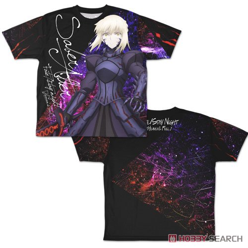 劇場版 Fate/stay night [Heaven`s Feel] セイバーオルタ 両面フルグラフィックTシャツ M (キャラクターグッズ) 商品画像1