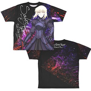 劇場版 Fate/stay night [Heaven`s Feel] セイバーオルタ 両面フルグラフィックTシャツ XL (キャラクターグッズ)