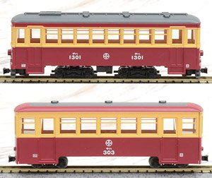 The Railway Collection Narrow Gauge 80 Nekoya Line Direct Tram + Passenger Car (2-Car Set) (Model Train)