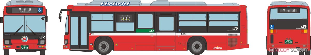 The All Japan Bus Collection 80 [JH039] East Japan Railway Kesennuma Line BRT (Hino Blue Ribbon Hybrid) (Miyagi Area) (Model Train) Other picture1