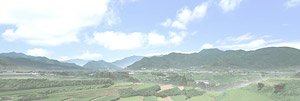 Panorama Series Mountain Rural District (Background) (Model Train)