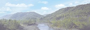 Panorama Series Mountain range and mountain stream (Background) (Model Train)