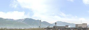 Panorama Series Steam Engine Depot (Background) (Model Train)