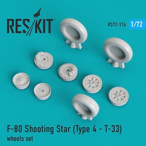 F-80 Shooting Star (Type 4 -T-33) Wheels Set (Plastic model)