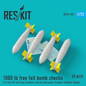 英空軍 1000ポンド自由落下航空爆弾 (4個入り) (プラモデル)