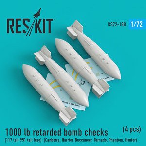 英空軍 1000ポンド遅延落下航空爆弾 (4個入り) (プラモデル)