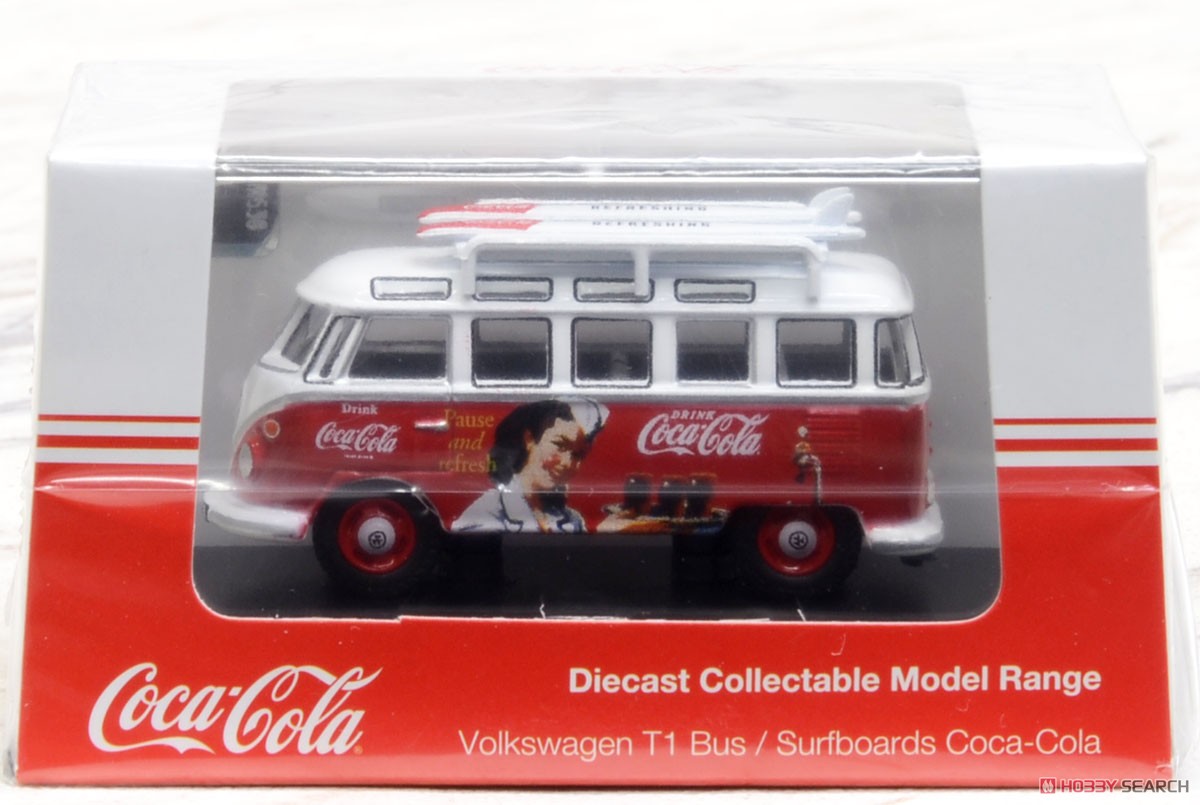 (OO) VW T1 バス サーフボード付 コカ・コーラ (鉄道模型) パッケージ1