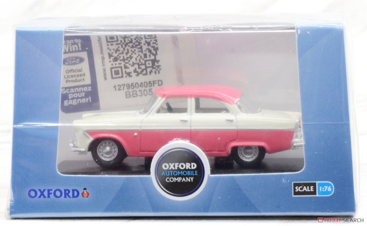 (OO) フォード ゾディアック MkII アーミン ホワイト＆ピンク (鉄道模型) パッケージ1