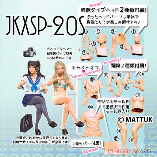 JK FIGURE Series JKXSP-20S (1/20スケール) (プラモデル) その他の画像2