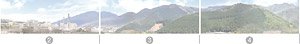Panorama W Series No.01 W Cities and Mountains 3 Span (2)+(3)+(4) (Background) (Model Train)